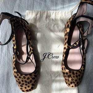 J Crew calf hair flats